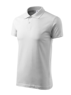 Galléros póló férfi - Single J.-fehér