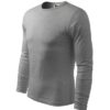 Póló férfi - Fit-T LS-sötétszürke melírozott
