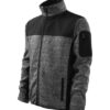 Softshell kabát férfi - Casual-kötött melanzs szürke