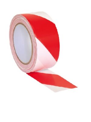KÖZÚTI JELZŐSZALAG PIROS/FEHÉR 100m x 5 cm