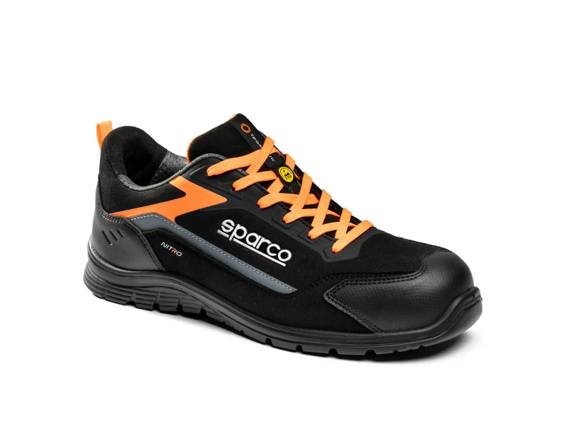 Sparco Nitro Advanced Elfyn S3S ESD munkavédelmi cipő (Fekete-Narancs)
